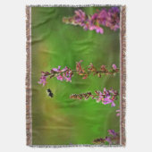 Rosa Blume N Bienenbläschen Donnerschlag Decke (Vorderseite Vertikal)