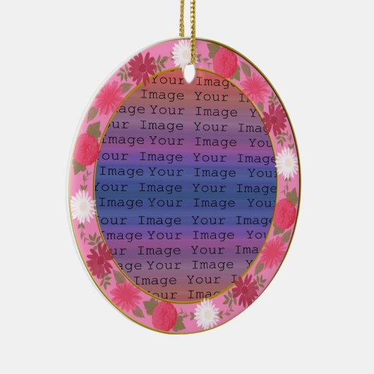 Rosa Blume nach Maß Keramik Ornament (Rechts)