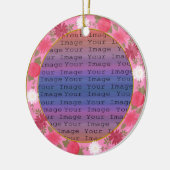 Rosa Blume nach Maß Keramik Ornament (Links)