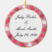 Rosa Blume nach Maß Keramik Ornament (Hinten)