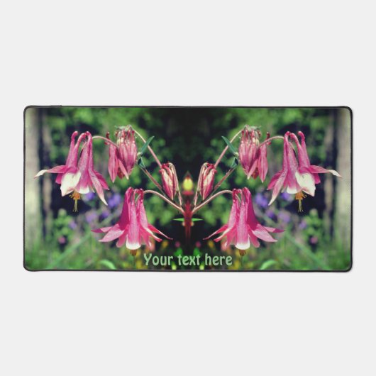 Rosa Blume Nah Personalisiert Schreibtischunterlage (Vorderseite)