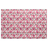 Rosa Blume Nahtloses Muster | Sie anpassen Stoff (Fat Quarter (45,7 x 55,9 cm))