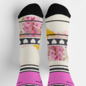 Rosa Blume- Name Nummer Socken (Oben)