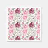 Rosa Blume Napkins Serviette (Vorderseite)