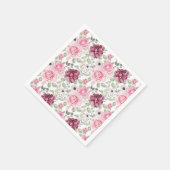 Rosa Blume Napkins Serviette (Ecke)