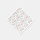 Rosa Blume Napkins Serviette (Ecke)