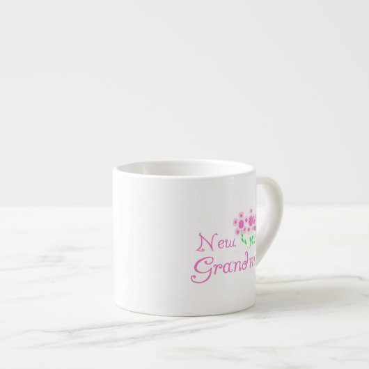 Rosa Blume Neue Oma Geschenke Espressotasse (Vorderseite Rechts)