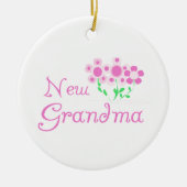 Rosa Blume Neue Oma Geschenke Keramik Ornament (Vorne)