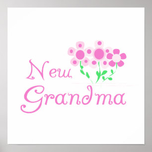 Rosa Blume Neue Oma Geschenke Poster