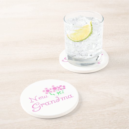 Rosa Blume Neue Oma Geschenke Untersetzer (Seite)