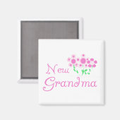 Rosa Blume Neue Oma Tshirts und Geschenke Magnet (Vorderseite/Rückseite)