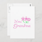 Rosa Blume Neue Oma Tshirts und Geschenke Postkarte (Vorne/Hinten)