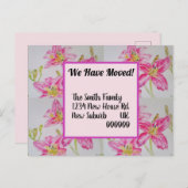 Rosa Blume Neue Postkarte, wir bewegen uns Postkarte (Vorne/Hinten)