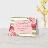 Rosa Blume Nichte Glückwünsche Abschluss Karte (Gelbe Blume)