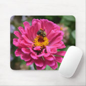 Rosa Blume niedliche Biene Mousepad (Mit Mouse)