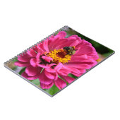 Rosa Blume niedliche Biene Notizblock (Linke Seite)