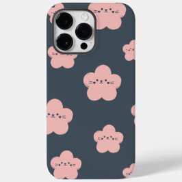 Rosa Blume | Niedliche Gesichtkatze | Katzenliebha Case-Mate iPhone 14 Pro Max Hülle
