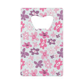 Rosa Blume Niedliche Molkenkulptur Hochzeit Kreditkarten Flaschenöffner (Rückseite)