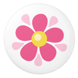 Rosa Blume - niedlicher Kinderzimmerdekor für Keramikknauf