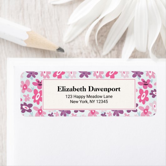 Rosa Blume Niedliches Muster (Insitu)