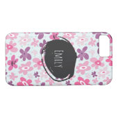 Rosa Blume Niedliches Muster Personalisiert Case-Mate iPhone Hülle (Rückseite (Horizontal))