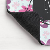 Rosa Blume Niedliches Muster Personalisiert Mousepad (Ecke)