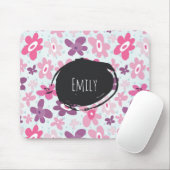 Rosa Blume Niedliches Muster Personalisiert Mousepad (Mit Mouse)