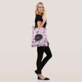 Rosa Blume Niedliches Muster Personalisiert Tasche (Am Model)