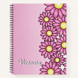 Rosa Blume Notebook für Office, School, Artist Notizblock