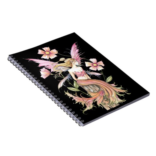 Rosa Blume-Notebook Notizblock (Rechte Seite)