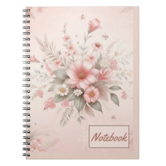 Rosa Blume Notebook Notizblock