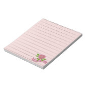 Rosa Blume Notepad Notizblock (Rotiert)
