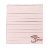 Rosa Blume Notepad Notizblock (Vorderseite)