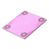 Rosa Blume Notepad Notizblock (Rotiert)