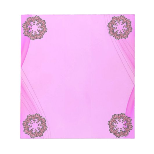 Rosa Blume Notepad Notizblock (Vorderseite)