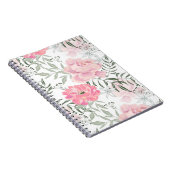 Rosa Blume Notizblock (Rechte Seite)