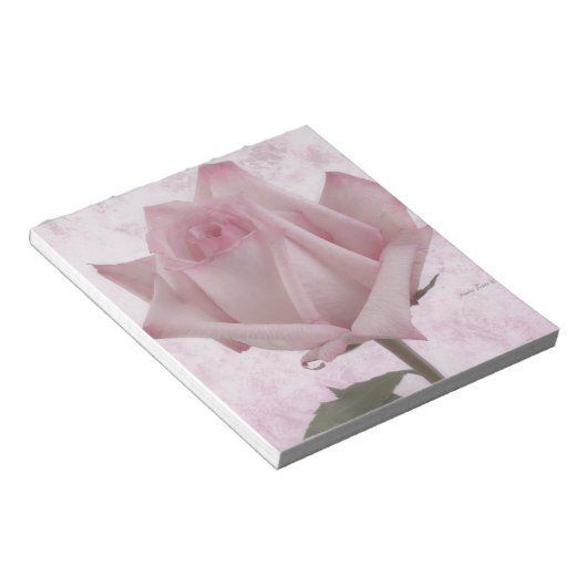 Rosa-Blume Notizblock (angewinkelt)