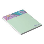 Rosa Blume Notizblock (angewinkelt)