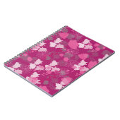 rosa Blume Notizblock (Linke Seite)
