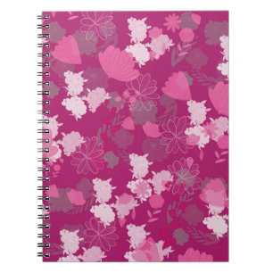 rosa Blume Notizblock