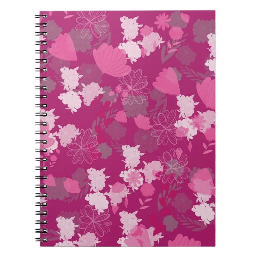 rosa Blume Notizblock (Vorderseite)