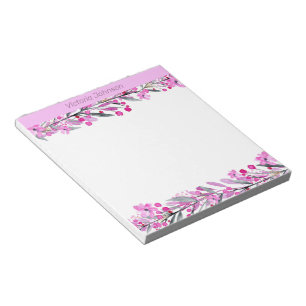 Rosa Blume Notizblock