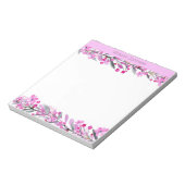 Rosa Blume Notizblock (Rotiert)