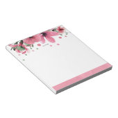 Rosa Blume Notizblock (angewinkelt)