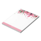 Rosa Blume Notizblock (Rotiert)