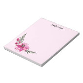 Rosa Blume Notizblock (Rotiert)
