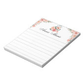 Rosa Blume Notizblock (Rotiert)