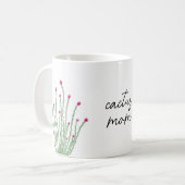 Rosa Blume Ocotillo Cactus Mama Wasserfarbe Kaffeetasse (Vorderseite Links)