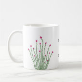 Rosa Blume Ocotillo Cactus Plus Kaffeefarbe Kaffeetasse (Links)