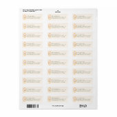 Rosa Blume Orange Ogee Antik-Serif-Text (Vorne)